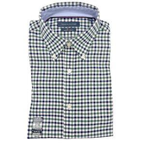 NWT Tommy Hilfiger Men's Dress‎ Shirt Slim Fit  14.5 in, 32-33 Sz S  Plaid